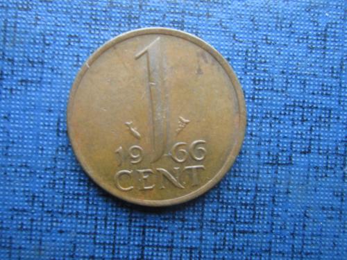 Монета 1 цент Нидерланды 1966
