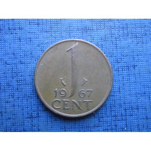 Монета 1 цент Нидерланды 1967