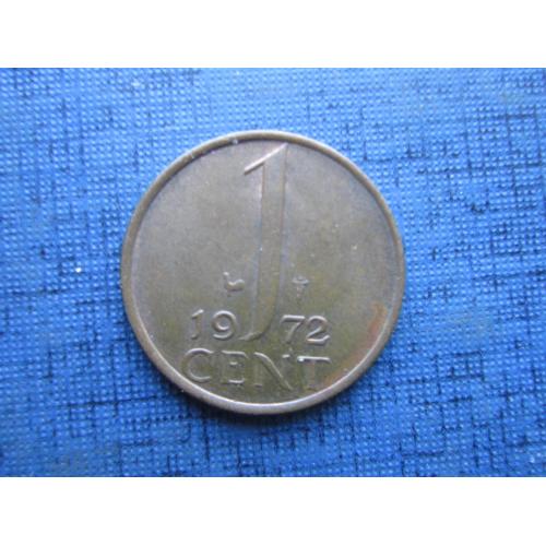 Монета 1 цент Нидерланды 1972