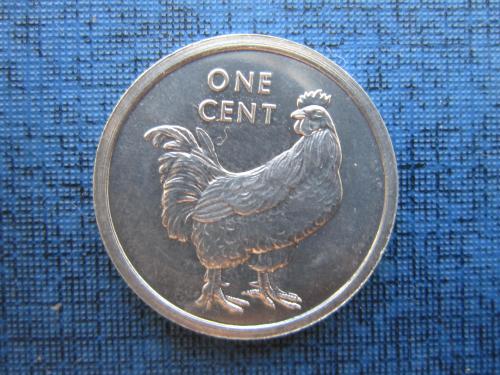 Монета 1 цент Остова Кука 2003 фауна птица петух UNC
