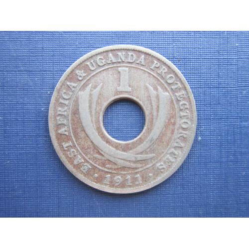 Монета 1 цент Протекторат Уганда Британская Восточная Африка 1911
