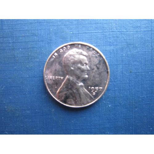 Монета 1 цент США 1957 D Лінкольн пшеничний