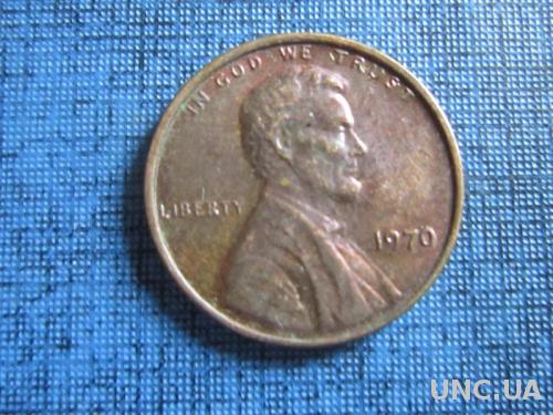 Монета 1 цент США 1970

