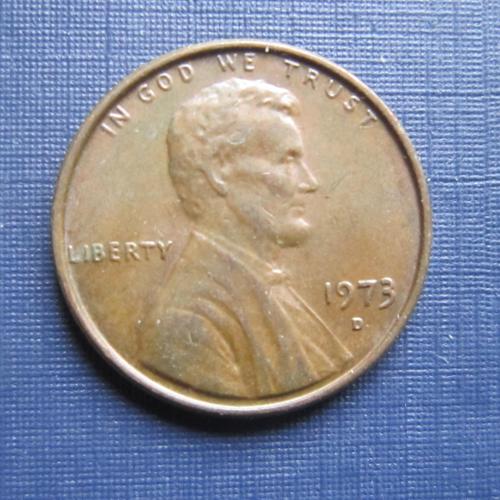 Монета 1 цент США 1973 D