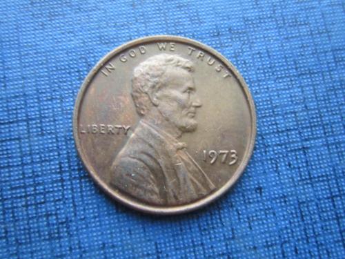 Монета 1 цент США 1973