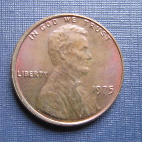 Монета 1 цент США 1975