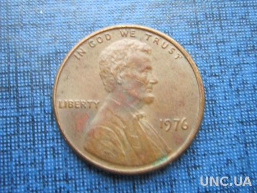монета 1 цент США 1976
