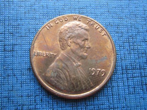 Монета 1 цент США 1979