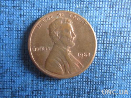Монета 1 цент США 1988
