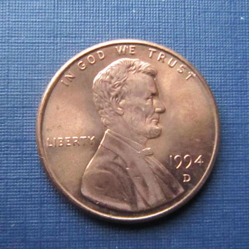 Монета 1 цент США 1994 D