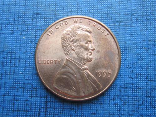 Монета 1 цент США 1995