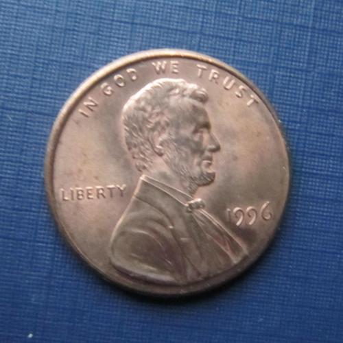 Монета 1 цент США 1996