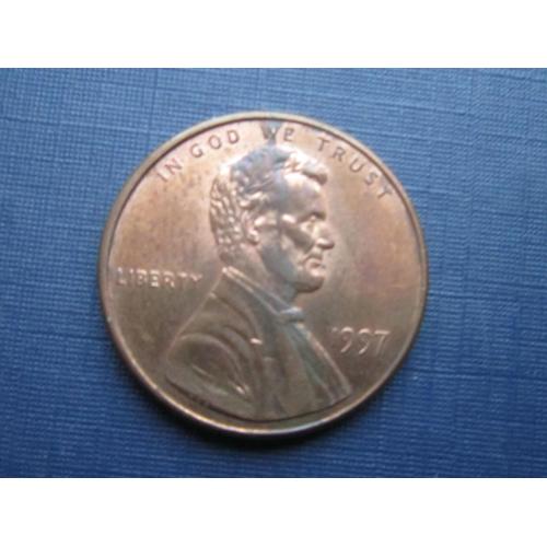 Монета 1 цент США 1997