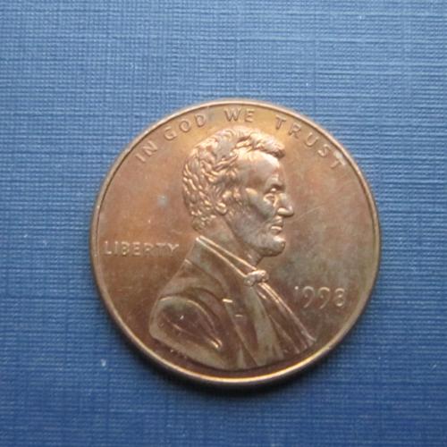 Монета 1 цент США 1998 