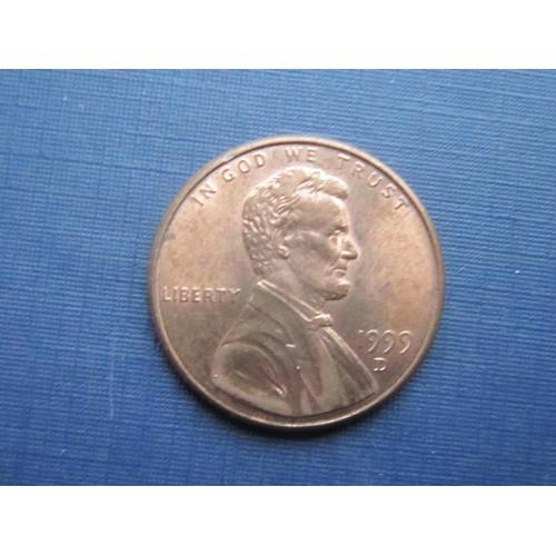 Монета 1 цент США 1999 D