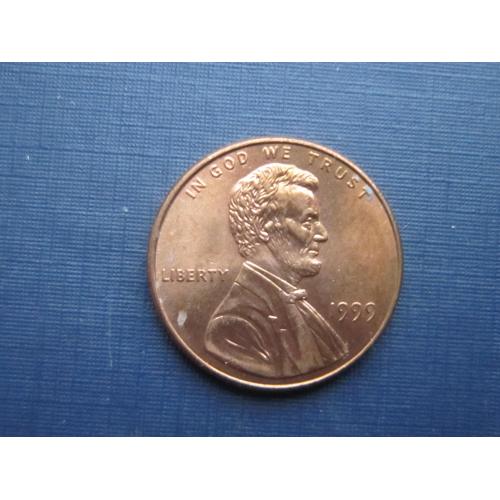 Монета 1 цент США 1999