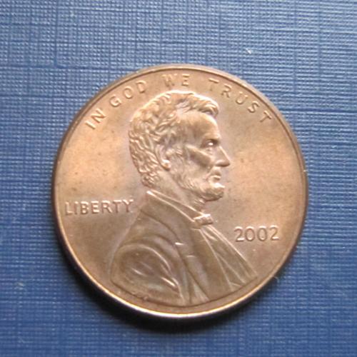 Монета 1 цент США 2002