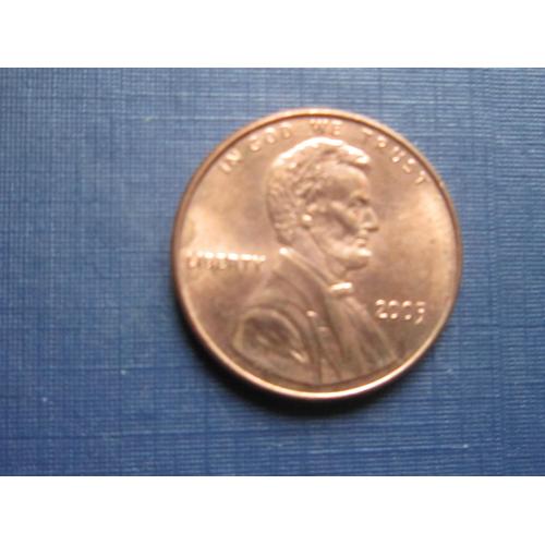 Монета 1 цент США 2005