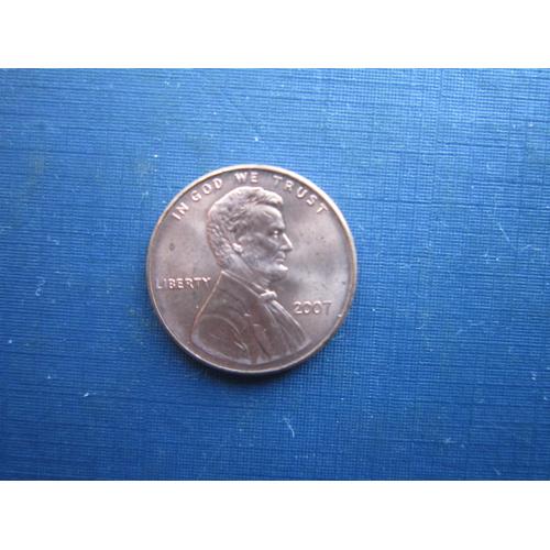 Монета 1 цент США 2007