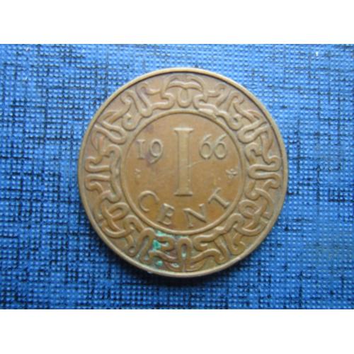 Монета 1 цент Суринам 1966