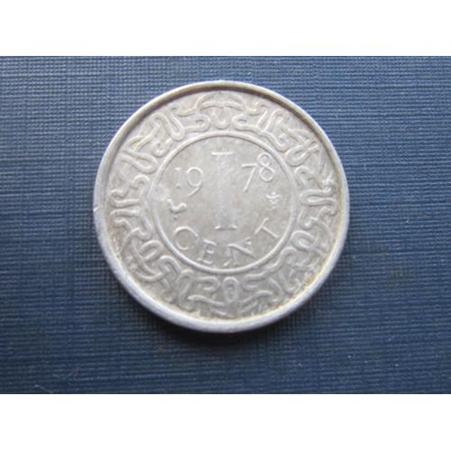 Монета 1 цент Суринам 1978 алюминий