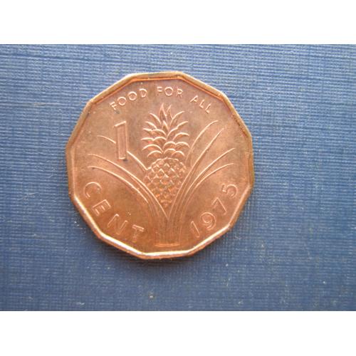 Монета 1 цент Свазиленд 1975