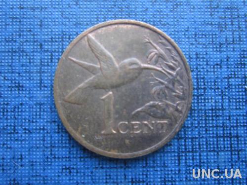 монета 1 цент Тринидад и Тобаго 1991 фауна птица