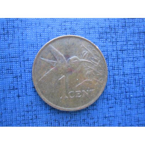 Монета 1 цент Тринидад и Тобаго 2011 фауна птица