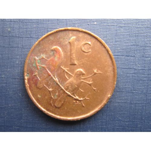 Монета 1 цент ЮАР 1966 фауна птица английская легенда