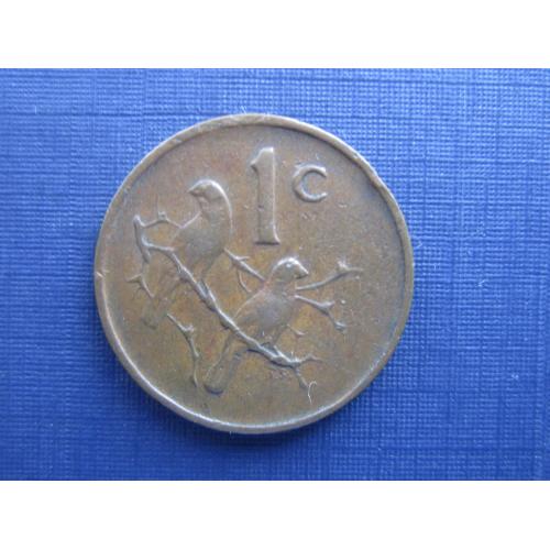 Монета 1 цент ЮАР 1966 фауна птица голландская легенда