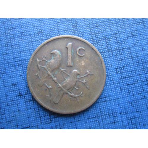 Монета 1 цент ЮАР 1972 фауна птицы