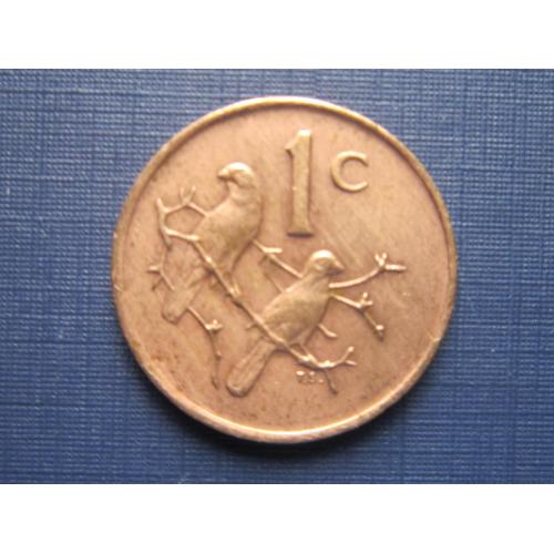 Монета 1 цент ЮАР 1973 фауна птицы