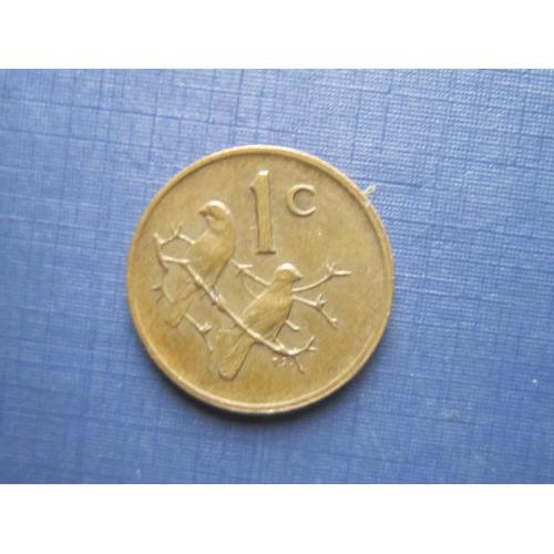 Монета 1 цент ЮАР 1978 фауна птицы