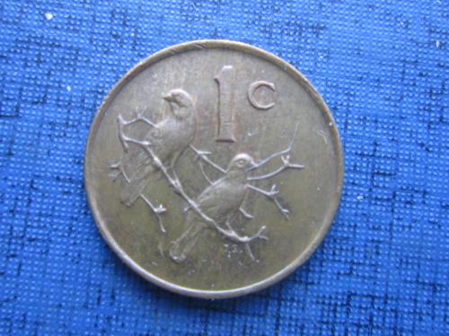 монета 1 цент ЮАР 1986 фауна птицы
