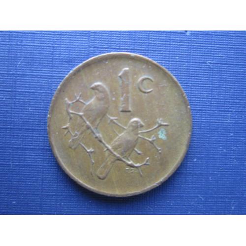 Монета 1 цент ЮАР 1988 фауна птицы