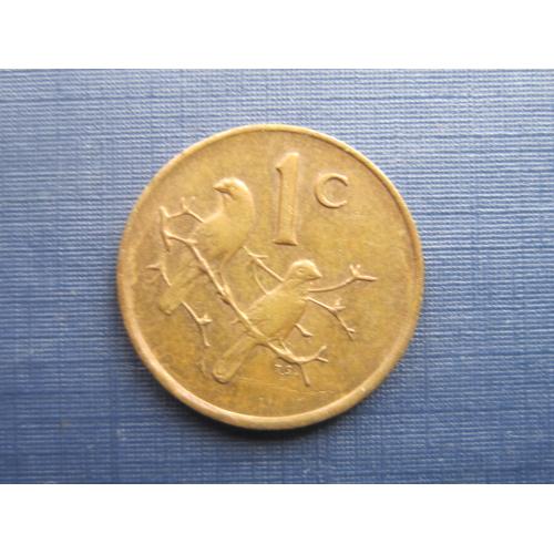 Монета 1 цент ЮАР 1989 фауна птица