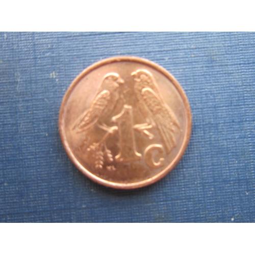 Монета 1 цент ЮАР 1999 фауна птица