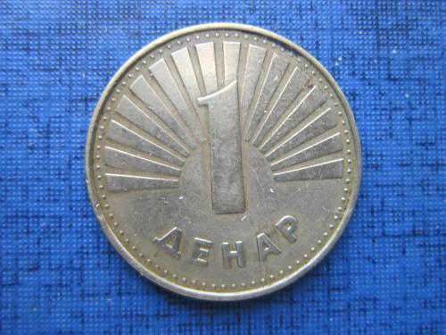 Монета 1 денар Македония 1993 фауна собака