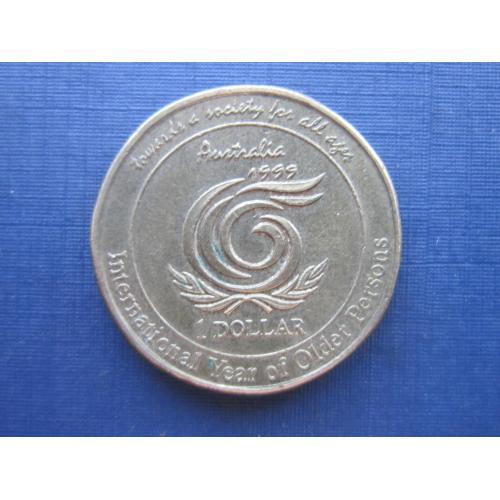 Монета 1 доллар Австралия 1999 год людей старшего возраста