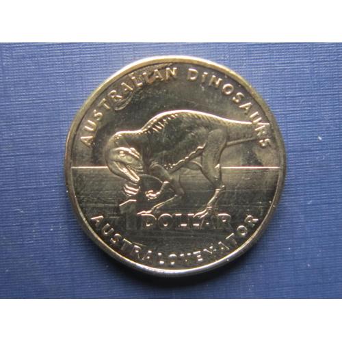 Монета 1 доллар Австралия 2022 фауна динозавры австраловенатор