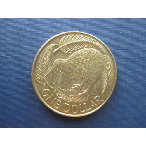 Монета 1 доллар Новая Зеландия 1990 фауна птица киви
