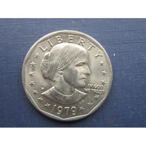 Монета 1 доллар США 1979 Р Сьюзен Энтони фауна орёл