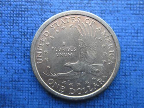 Монета 1 доллар США 2000 D Сакагавея индианка фауна орёл