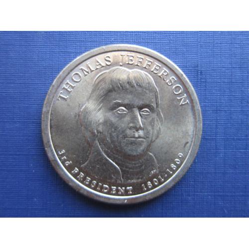 Монета 1 доллар США 2007 3-й президент Томас Джеферсон