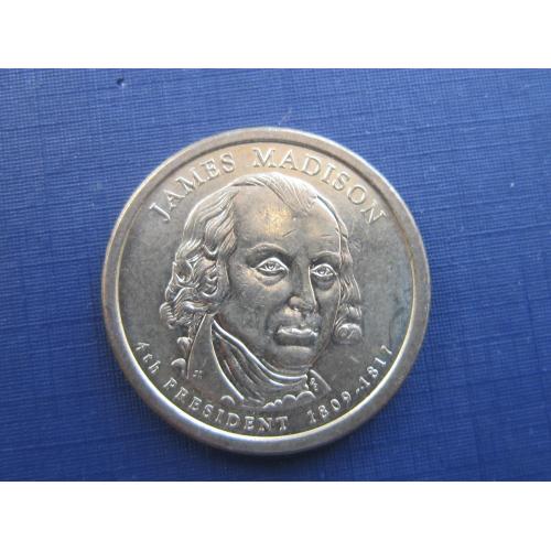Монета 1 доллар США 2007 4-й президент Джеймс Мэдисон