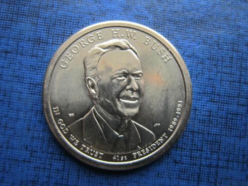 Монета 1 доллар США 2020 41-й президент Джордж Буш старший