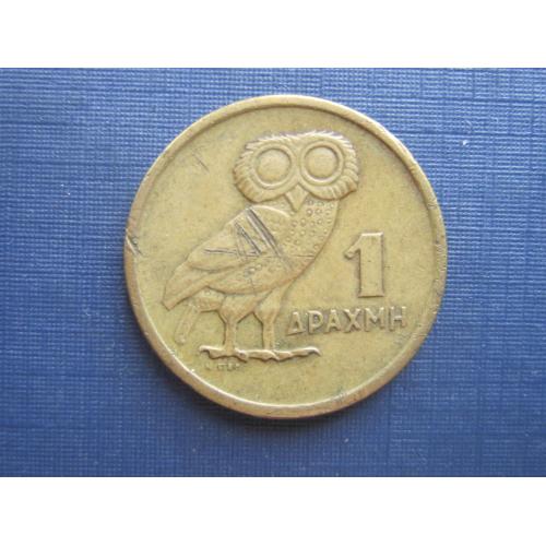 Монета 1 драхма Греция 1973 республика фауна сова