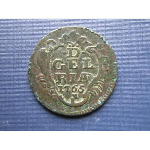 Монета 1 дуит Нидерланды 1765 Провинция Гелдерланд Голландская республика редкая
