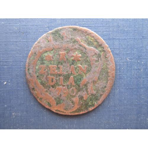 Монета 1 дуит Нидерланды 1790 Голландская республика провинция Зеландия