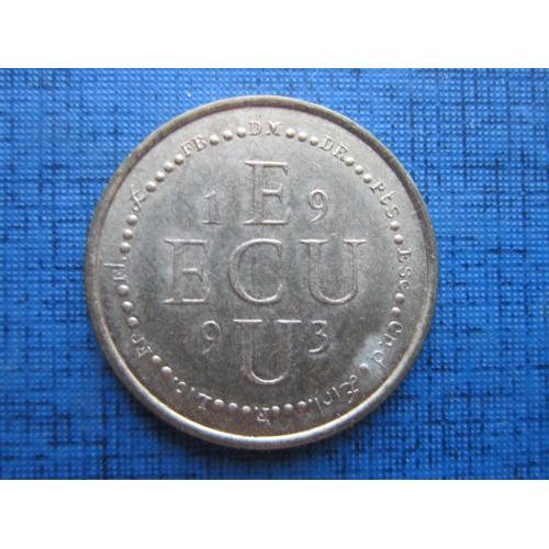 Монета 1 экю Франция 1993